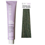 Milk Shake, Creative, Zonder SLS/SLES, Permanente haarkleuring, 5.115AA Light Brown Intense Ash, 100 ml