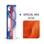 Wella Professionals, Color Touch Special Mix, Zonder ammoniak, Semi-permanente haarkleuring, 0/34 Golden Red, 60 ml