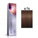 Wella Professionals, Illumina Color, Permanente haarkleuring, 6/76 Dark Blonde Violet Chestnut, 60 ml