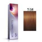 Wella Professionals, Illumina Color, Permanente haarkleuring, 7/35 Medium Gold Mahogany Blonde, 60 ml