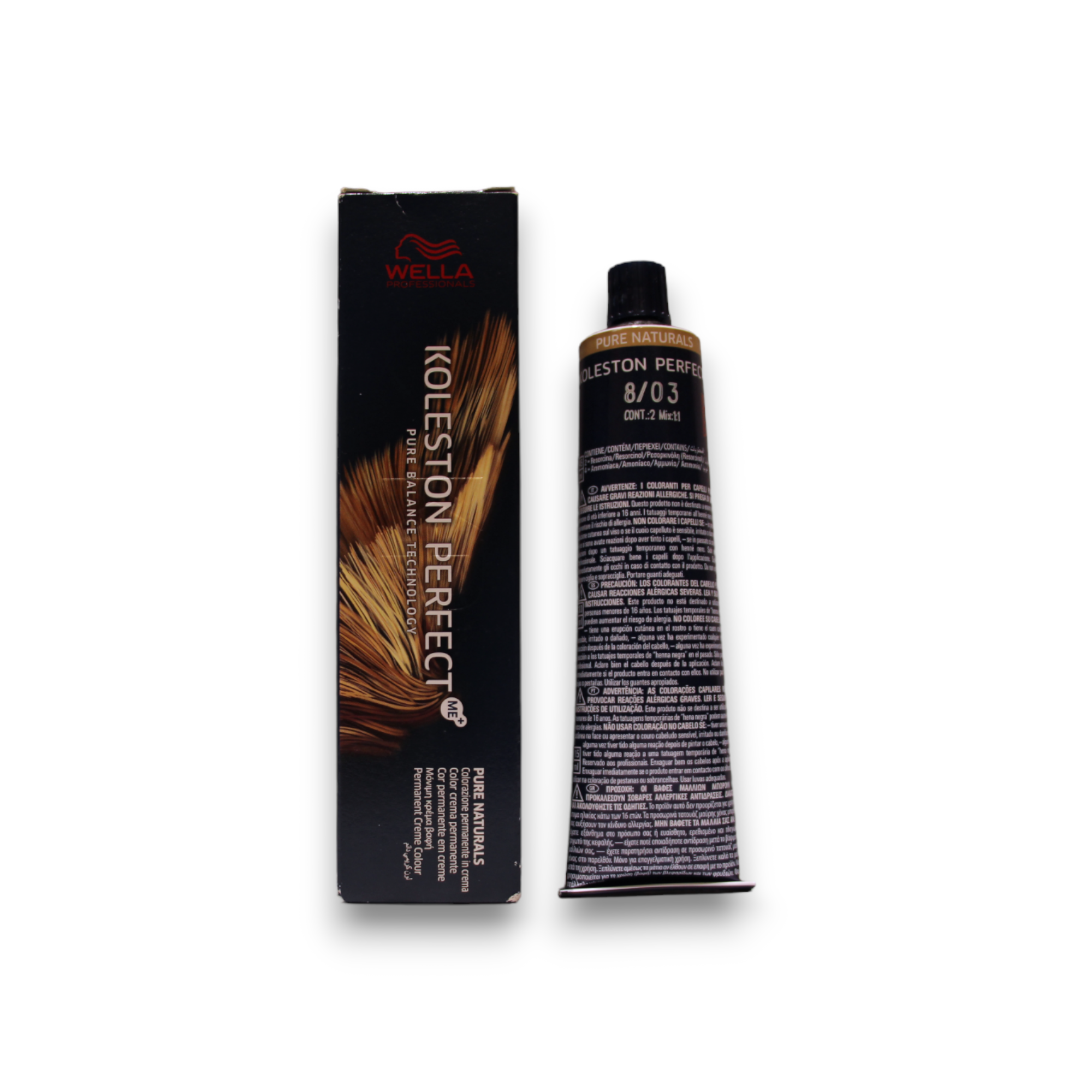 wella-professionals-koleston-perfect-me-permanent-hair-dye-8-03-light-blond-natural-golden-60-ml-1688719958 Wella Professionals, Koleston Perfect Me+, Permanente haarkleuring, 8/03 Light Blond Natural Golden, 60 ml - Afbeelding 1