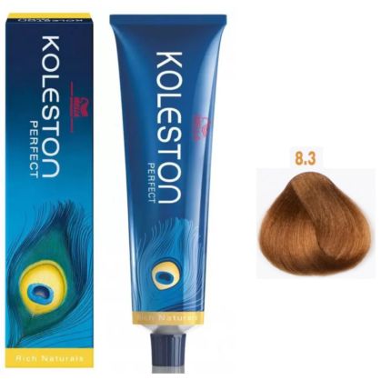 Wella Professionals, Koleston Perfect, Permanente haarkleuring, 8/3 Light Blonde Gold, 60 ml