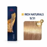 Wella Professionals, Koleston Perfect Me+, Permanente haarkleuring, 9/31 Very Light Blonde Gold Ash, 60 ml