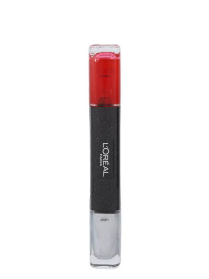 L'Oreal Paris, Infallible, Nagellak 2-in-1, MTX 028, Koraal, 2 x, 5 ml
