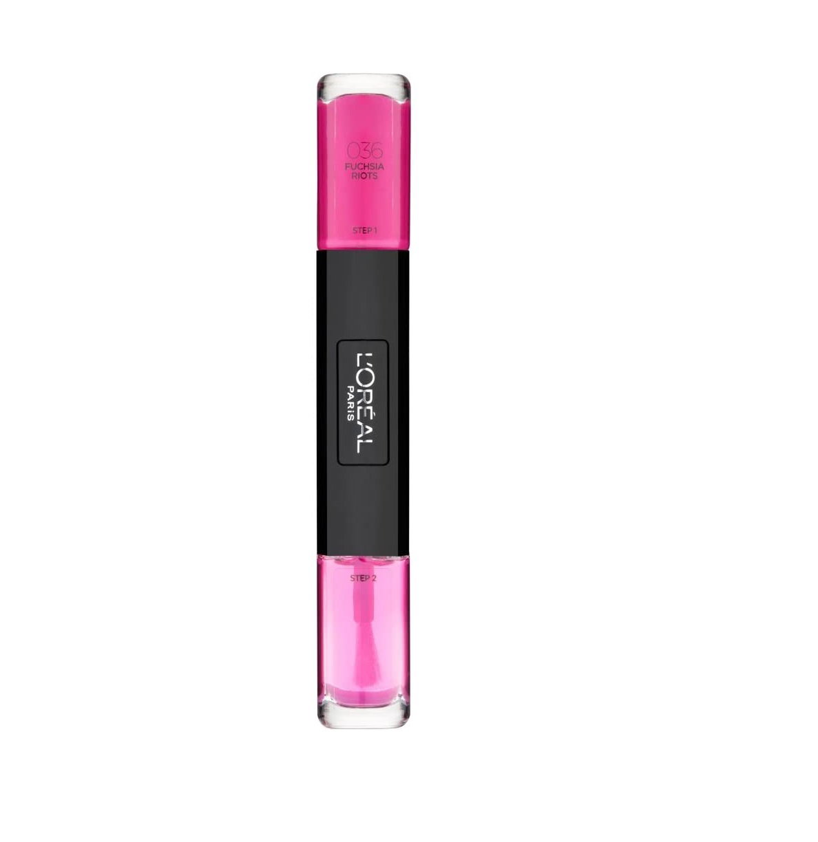 l-oreal-paris-infallible-nail-polish-2-in-1-036-fucshia-riots-5-ml-1670327297 L'Oreal Paris, Infallible, Nagellak 2-in-1, 036, Fuchsia-rellen, 2 x, 5 ml - Afbeelding 1