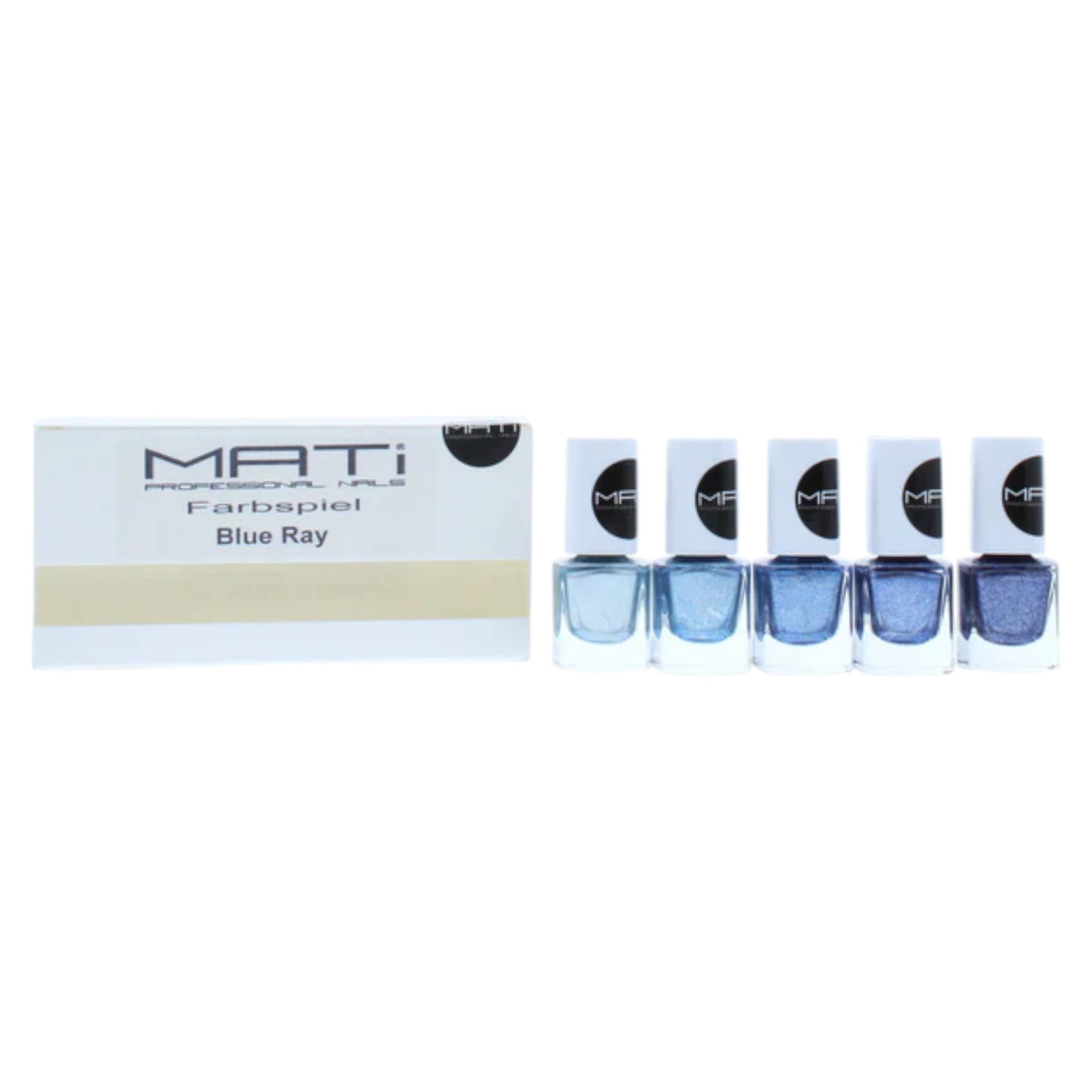 set-mati-blue-ray-nail-polish-5-pcs-5-ml-1761564553 Set, Mati, Blue Ray, Nagellak, 5 st, 5 ml - Afbeelding 1