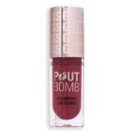 Makeup Revolution, Pout Bomb, Dik, Lipgloss, Rosewood Rose, 4.6 ml