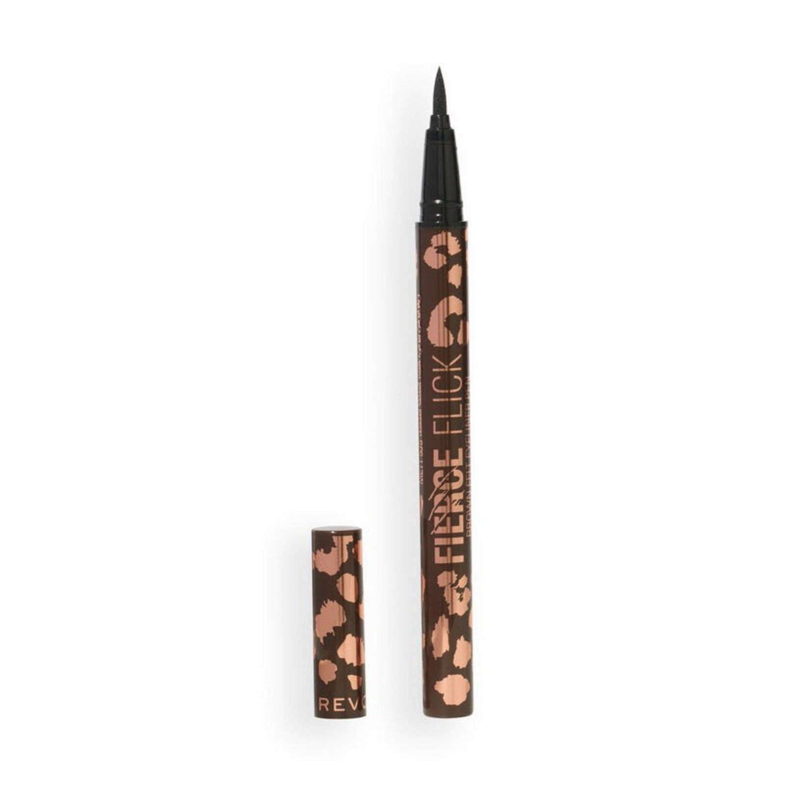 00365057566877480-0-6a27fa66aab0c Makeup Revolution, Fierce Eyeliner, Viltstift, Mat, Vloeibare eyeliner, Bruin, 0.5 ml - Afbeelding 1