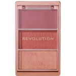 Makeup Revolution, Blush Icon, Mat, Blush en highlighter palet, Aura Points Rose, 11.5 g