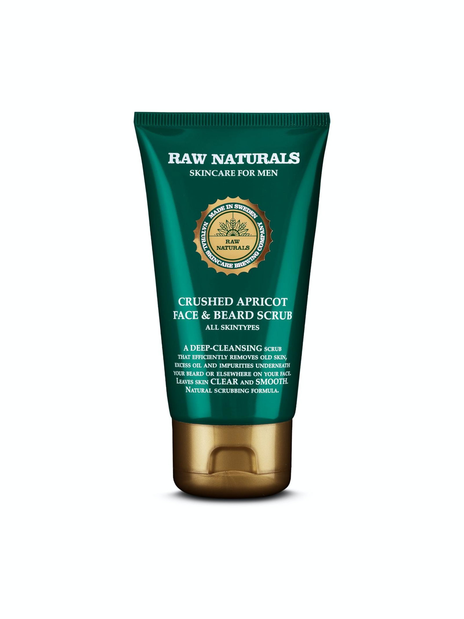 00377391593004456-0-69030e1f4a3c1 Raw Naturals, Apricot Face & Beard Scrub, Veganist, Exfoliërende scrub, 75 ml - Afbeelding 1