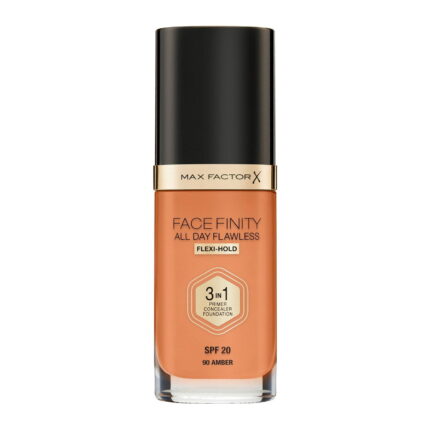 Max Factor, Facefinity, Mat, Vloeibare foundation, 90, Amber, SPF 20, 30 ml
