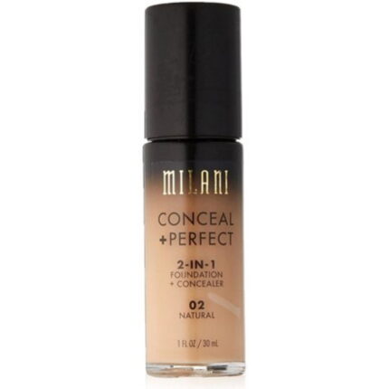 Milani, Conceal + Perfect, Vloeibare foundation & concealer 2-in-1, 02, Natuurlijk, 30 ml