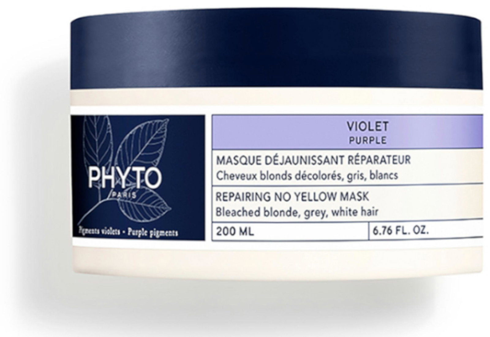 20423701436915766-1-69eb035eb6211 Phyto, Anti-yellow Mask Phyto Violet, Haarbehandelingscrèmemasker, Repareren, 200 ml - Afbeelding 1