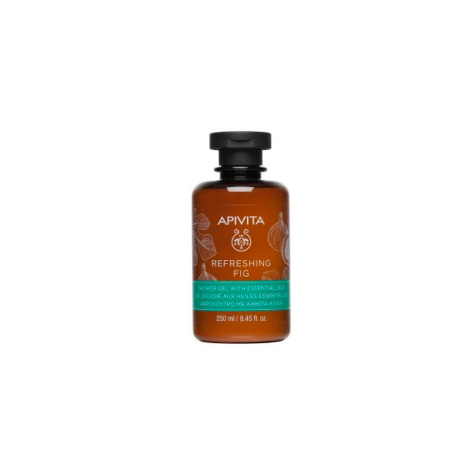 20425201279070335-0-6a576f3b157e8 Apivita, Refreshing Fig, Cleansing & Refreshing, Douchegel, Alle huidtypes, 250 ml - Afbeelding 1