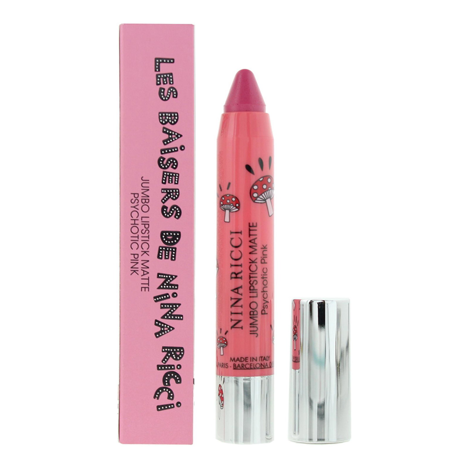 10054674-00101 Nina Ricci, Jumbo Lipstick Matte, Mat, Crèmelippenstift, Psychotisch roze, 2.5 g - Afbeelding 1