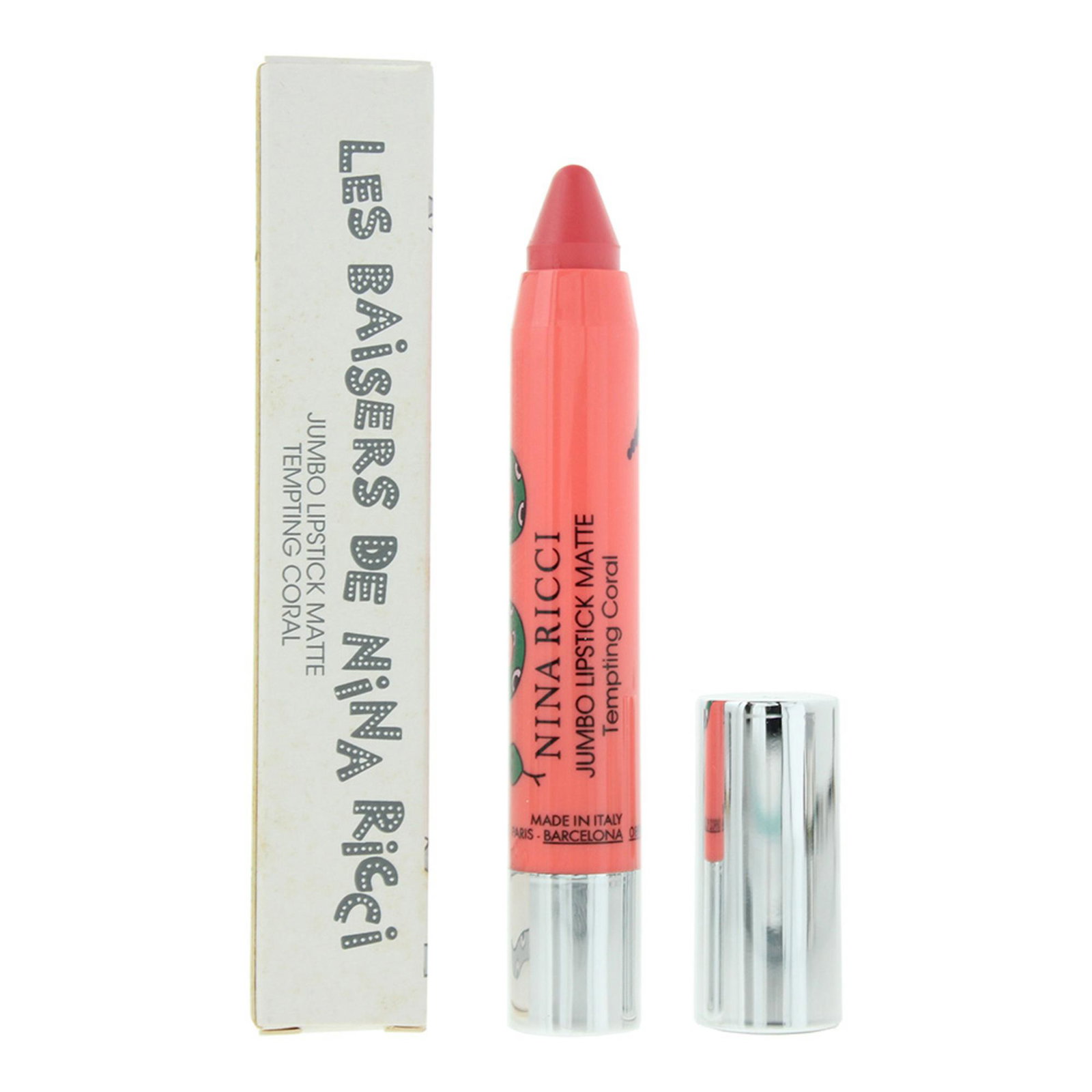 10054677-00101 Nina Ricci, Jumbo Lipstick Matte, Mat, Crèmelippenstift, Verleidelijk koraal, 2.5 g - Afbeelding 1
