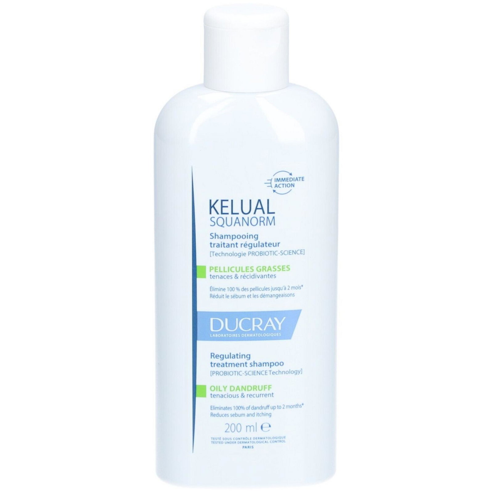 3282770396423-2-6975b997a9d5e Ducray, Kelual Squanorm, Haarbehandeling shampoo, Anti-roos & talgcontrole, For Scalp With Oily Dandruf, 200 ml - Afbeelding 1