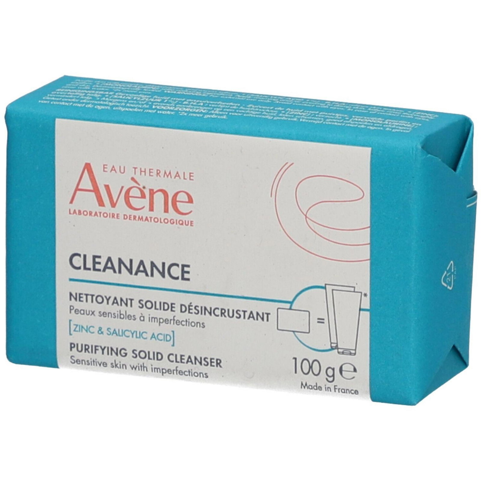 3282770398021-2-697649bd4f520 Avene, Cleanance, Zuiveren, Zeepstaaf, Voor gezicht, 100 g - Afbeelding 1