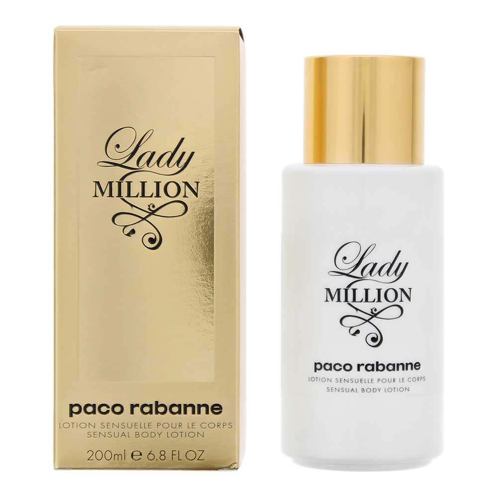 10045087-00101 Paco Rabanne, Lady Million, Hydraterend, Bodylotion, 200 ml - Afbeelding 1