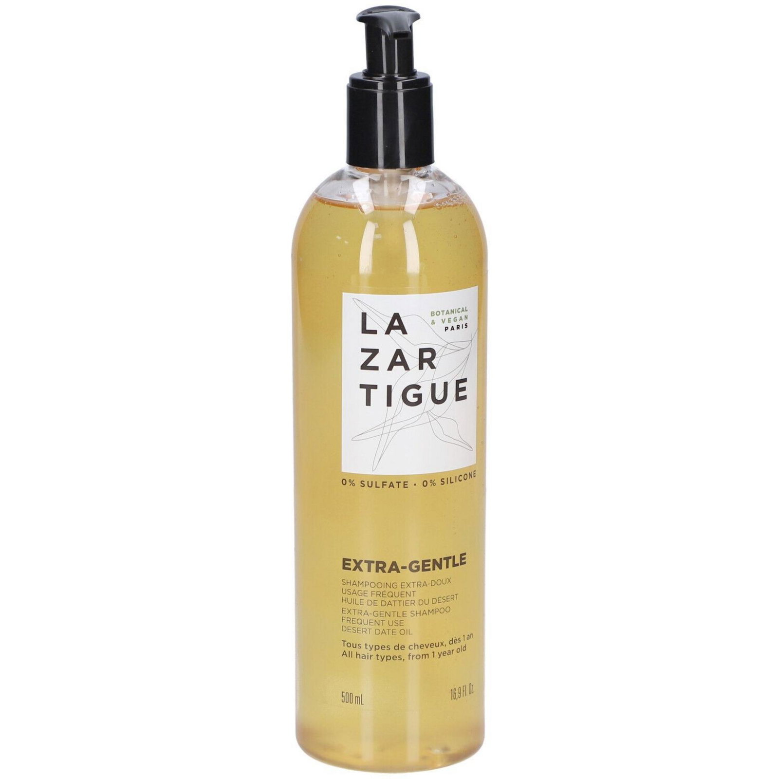 3372290002109-2-69ce119a5f409 Lazartigue, Extra-Gentle, Haarshampoo, Milde reiniging, 500 ml - Afbeelding 1