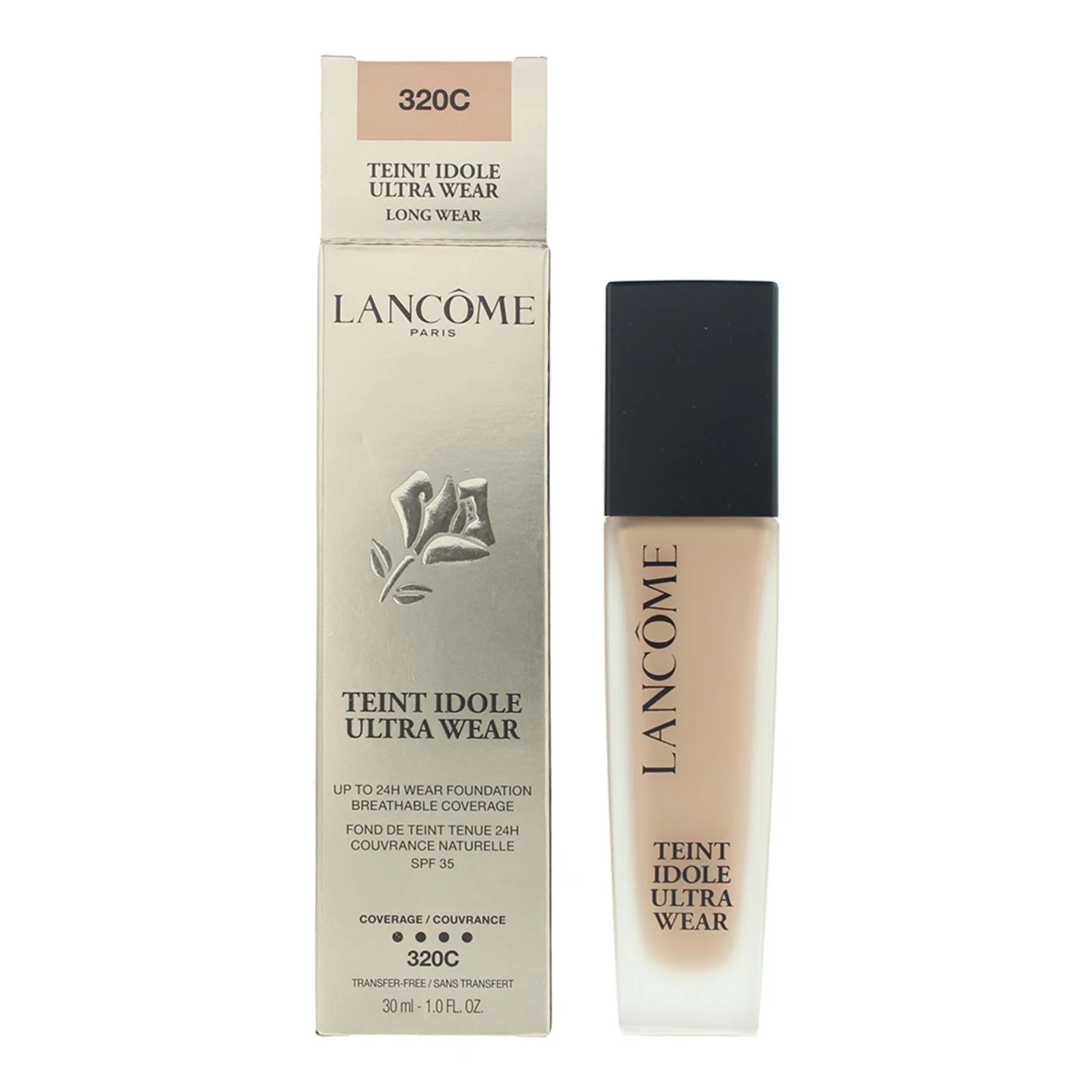 3614273792592-1-690238d5d3b2f Lancome, Teint Idole Ultra Wear, Natural Coverage, Liquid Foundation, 320C, SPF 35, 30 ml - Afbeelding 1