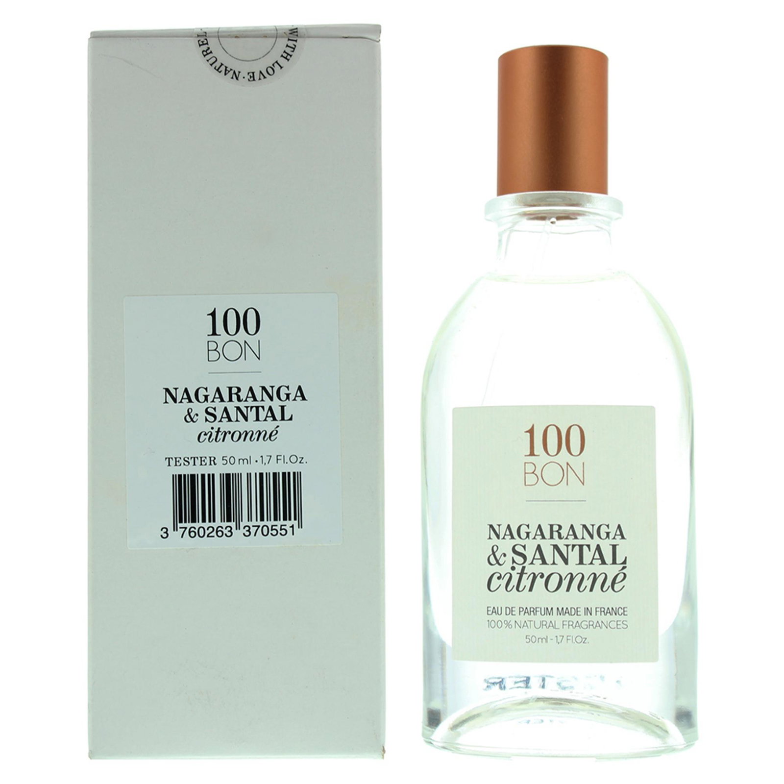 100NAG01050T-1 100 Bon, Nagaranga & Santal Citronne, Parfumwater, Uniseks, 50 ml *Tester - Afbeelding 1