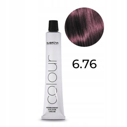 Subrina Professional, Permanent Colour, Argan, Permanente haarkleuring, 6/76 Dark Blonde Violet Chestnut, 100 ml