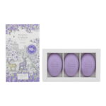 Set Trio, Woods Of Windsor, Lavender, Schoonmaken, Lavendel, Massage zeep, Sheaboter, 3 st, 60 g