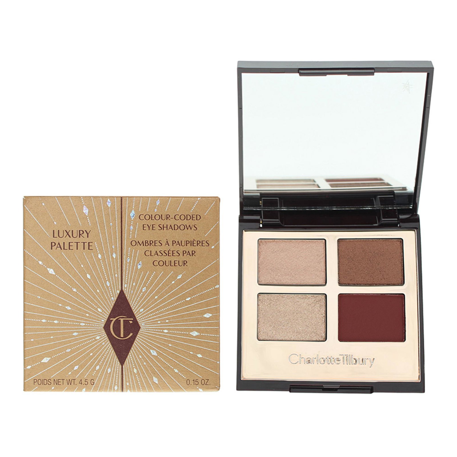 5060696171809-2-68f96c7f286c6 Charlotte Tilbury, Luxury Palette, Oogschaduwpalet, Vuurroos, 4 tinten, 4.5 g - Afbeelding 1
