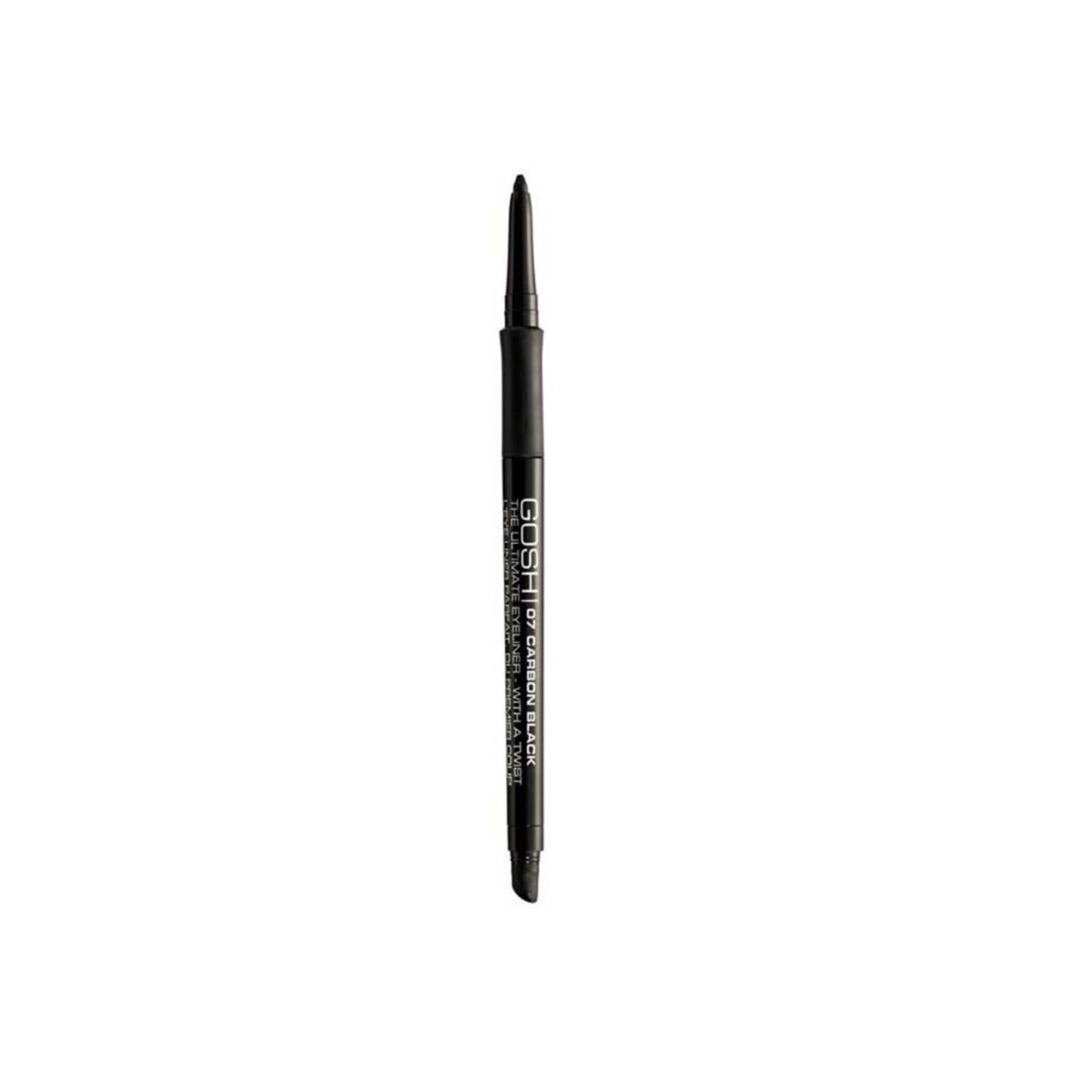 5711914047528-0-68fc78f87a312 Gosh, The Ultimate With A Twist, Allergie Gecertificeerd, Draaien, Zachte en precieze lijn, Kajal oogpotlood, 07, Carbon black, 0.4 g - Afbeelding 1