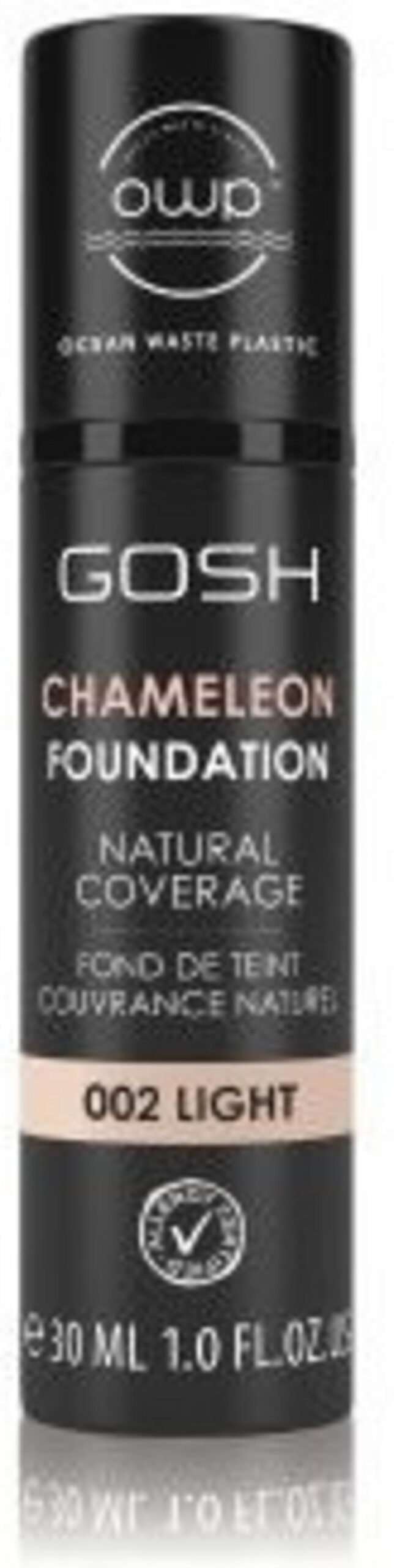 5711914159801-0-68fc6f988acfd Gosh, Chameleon, Natuurlijk, Vloeibare foundation, 002, Licht, 30 ml - Afbeelding 1