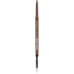 Gosh, Ultra Thin, Wenkbrauwcrème potlood & borstel 2-in-1, 002, Grijsbruin, 0.09 g