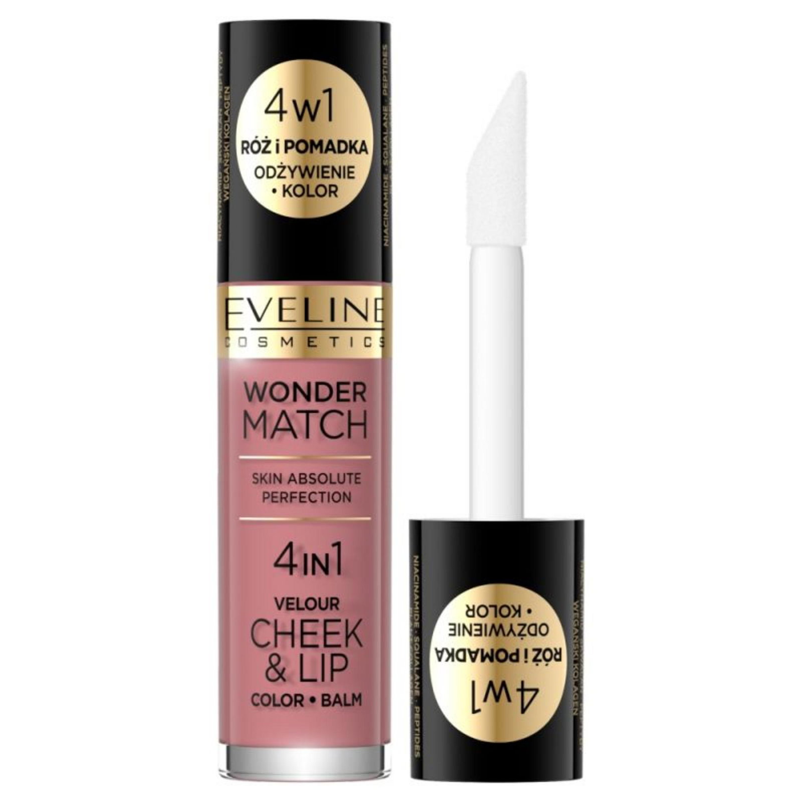 5903416048596-1-69af4b17529cb Eveline Cosmetics, Wonder Match 4in1, Lip & Cheek Balm 2-in-1, 02, 4.5 ml - Afbeelding 1