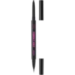 Wibo, Too Hot, Dubbelzijdig, Vloeibare eyeliner & crème oogschaduwpotlood 2-in-1, Intens zwart