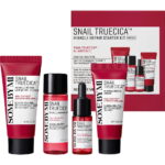 Set Some By Mi: Snail Truecica, Eliminates Impurities, Cleansing Gel, For Face, 30 ml + Snail Truecica, Reparative, Tonic Lotion, For Face, 30 ml + Snail Truecica, Reparative, Serum, For Face, 10 ml + Snail Truecica, Reparative, Cream, For Face, 20 ml