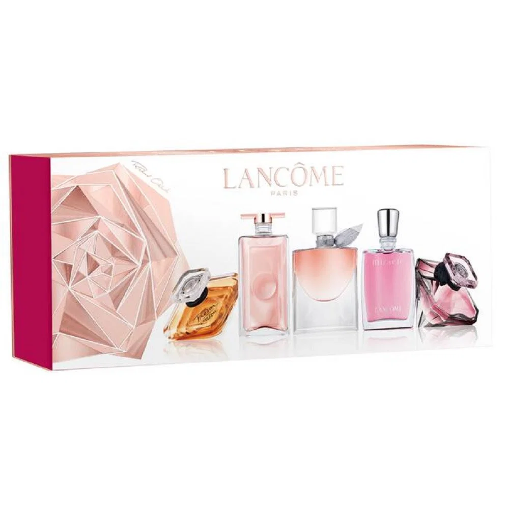 6a1ecc86d20df1780403334 Set Lancome: Tresor, Eau De Parfum, For Women, 7.5 ml *Miniature + Idole, Eau De Parfum, For Women, 5 ml *Miniature + La Vie Est Belle, Eau De Parfum, For Women, 4 ml *Miniature + Miracle, Eau De Parfum, For Women, 5 ml *Miniature + La Nuit Tresor, Eau De Parfum, For Women, 5 ml *Miniature - Afbeelding 1