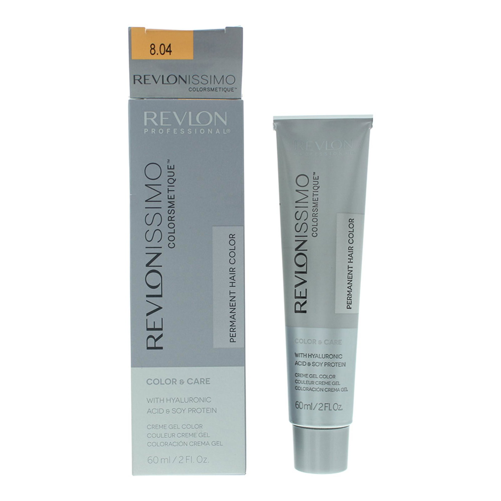10048736-00101 Revlon, Revlonissimo Colorsmetique, Permanente haarkleuring, 8.04 Light Pale Copper Blonde, 60 ml - Afbeelding 1