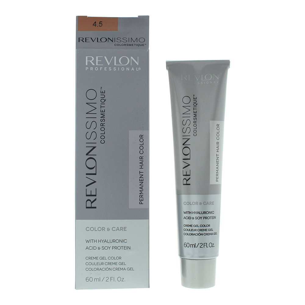 10047277-00101 Revlon, Colorsmetique, Hyaluronzuur, Permanente haarkleuring, 4.5 Medium Mahogany Brown, 60 ml - Afbeelding 1