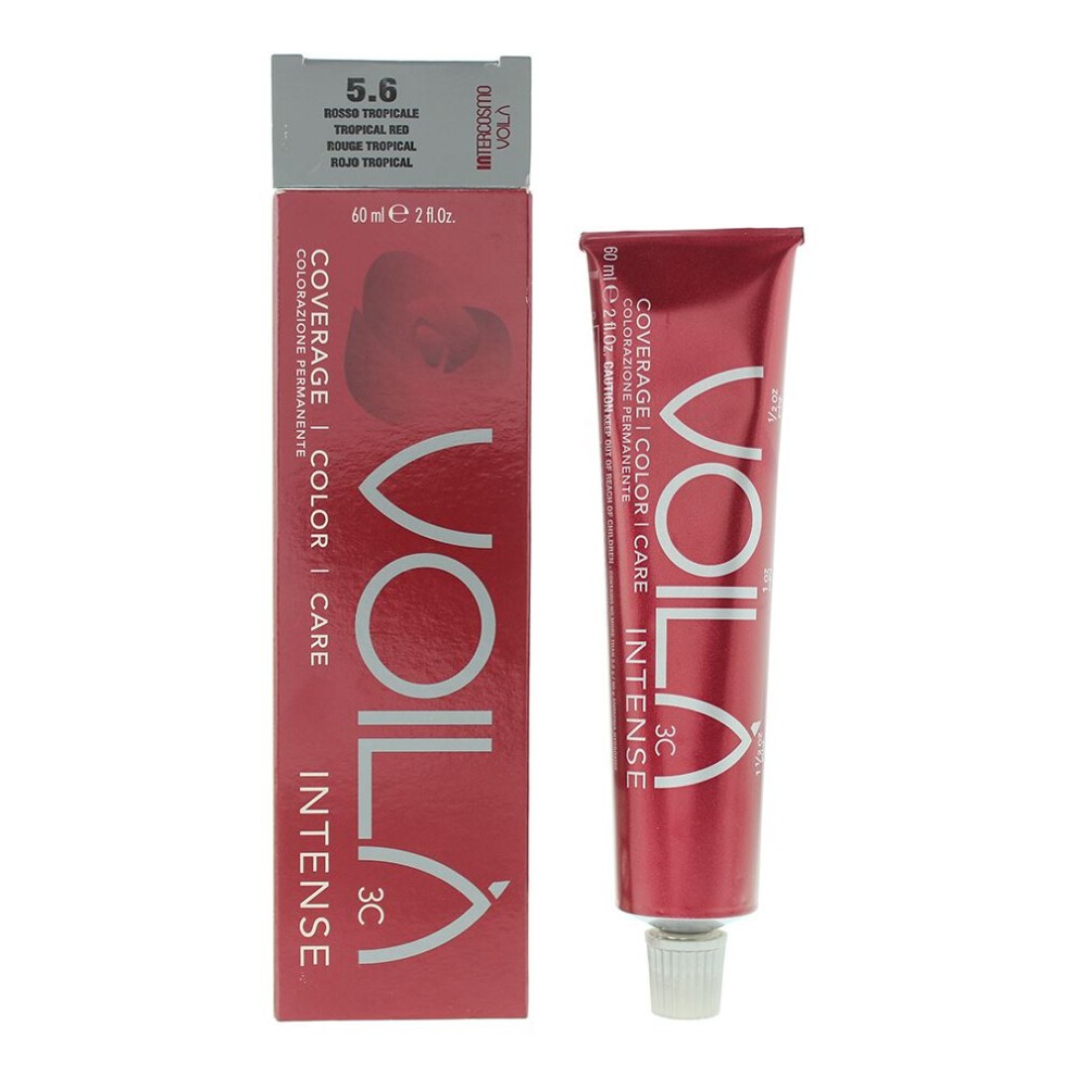 8007376011267-0-68e05ed43f722 Intercosmo, Voila 3C Intense, Permanente haarkleuring, 5.6 Tropical Red, 60 ml - Afbeelding 1