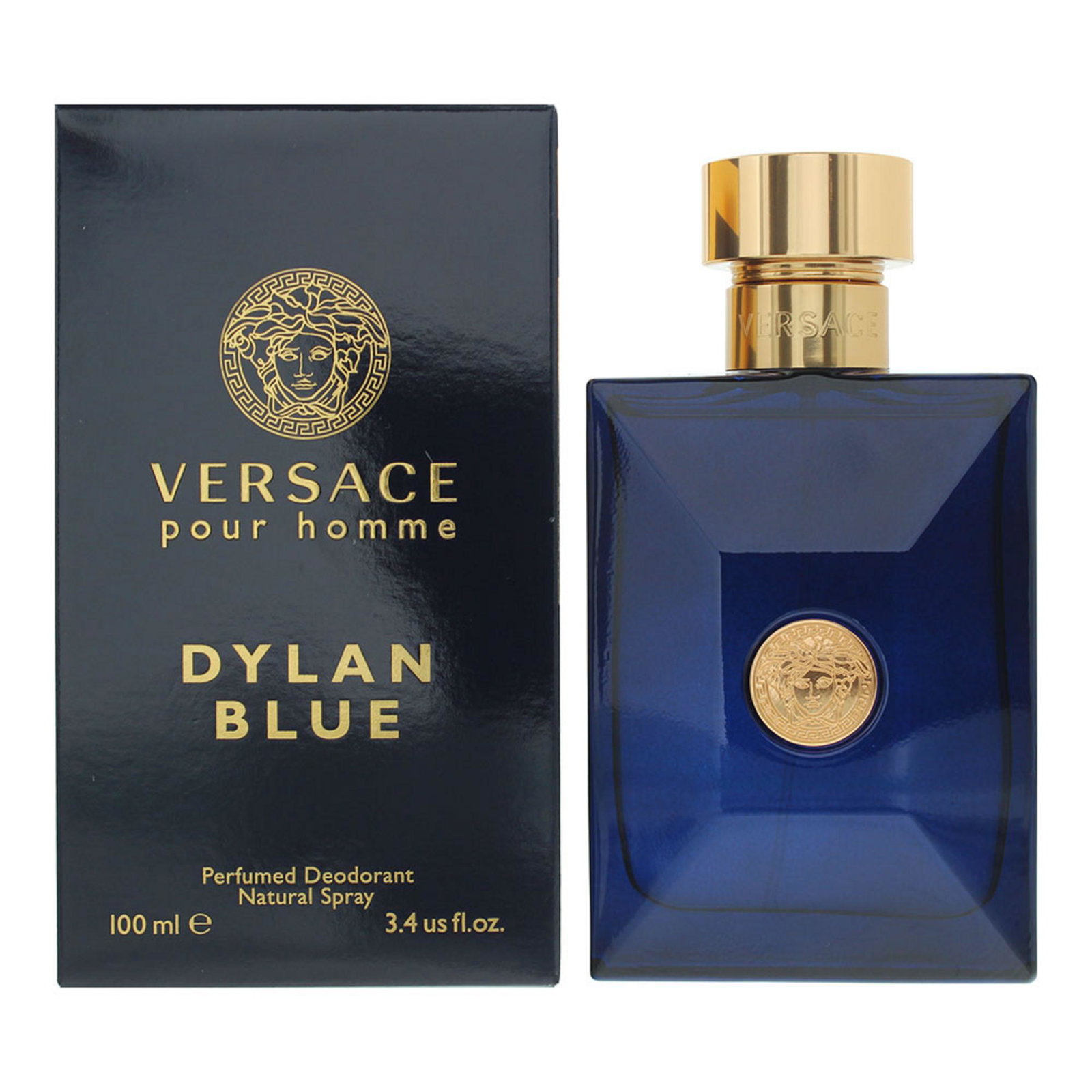 10042305-00101 Versace, Dylan Blue, 24-uurs bescherming, Deodorantspray, Voor mannen, 100 ml - Afbeelding 1