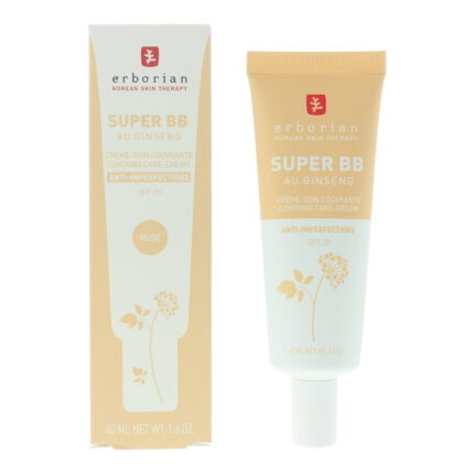 Erborian, Super BB, Ginseng, Hoge dekking, BB-crème, Naakt, SPF 20, 40 ml