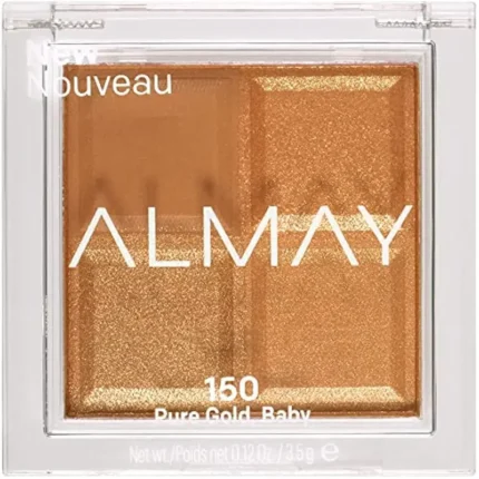 Almay, Shadow Quad, Oogschaduwpalet, 150, Puur goud, 4 tinten, 3.5 g