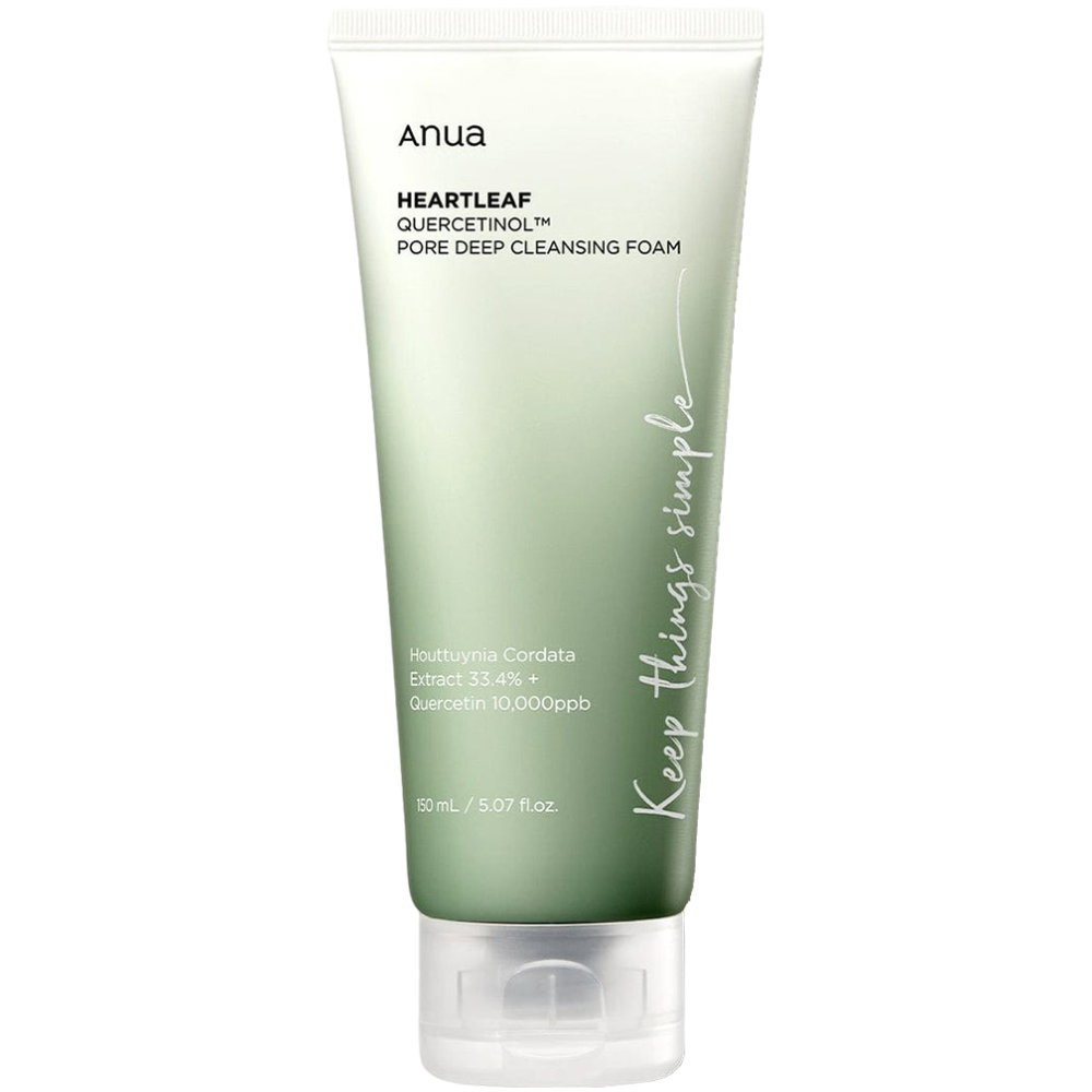 anua-heartleaf-quercetinol-pore-cleansing-cleansing-foam-150-ml-1759836016 Anua, Heartleaf Quercetinol, Poriënreiniging, Reinigingsschuim, 150 ml - Afbeelding 1