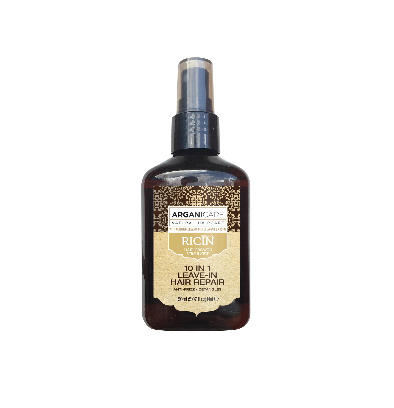 arganicare-castor-oil-natural-ingredients-hair-leave-in-conditioner-repairing-nourishing-150-ml-1786014637 Arganicare, 10 in 1 Ricin, Leave-in conditioner, Detangling & Anti-Frizz, 150 ml - Afbeelding 1