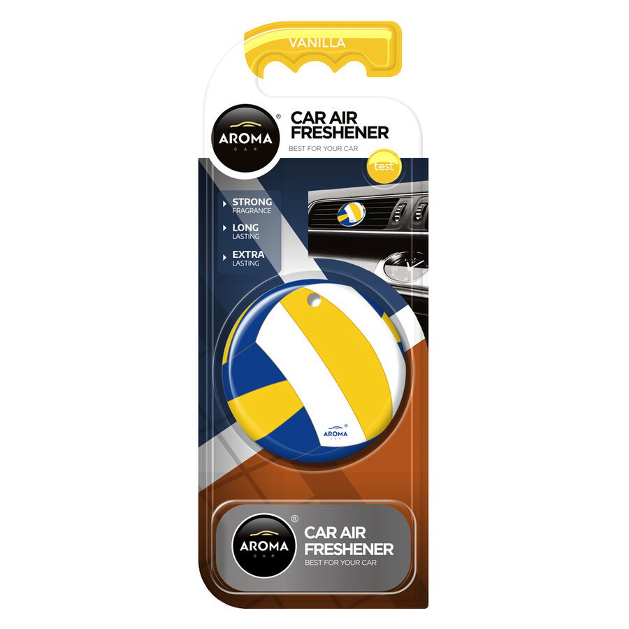 aroma-car-volley-ball-vanilla-car-air-freshener-1773139832 Aroma Car, Volley Ball, Vanille, Auto luchtverfrisser - Afbeelding 1