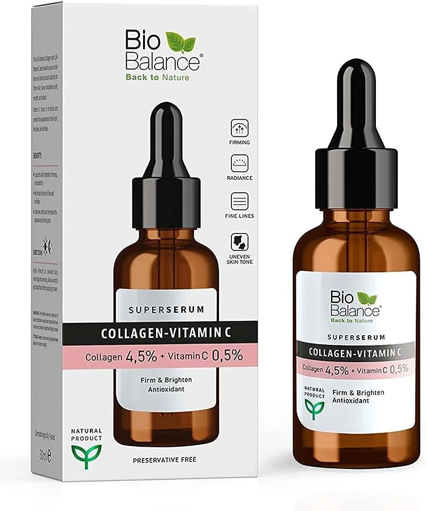 bio-balance-bio-balance-natural-ingredients-firming-brightening-day-night-serum-face-30-ml-1786425146 Bio Balance, Collagen-Vitamin C, Firming & Brightening, Dag & Nacht, Serum, Voor gezicht, 30 ml - Afbeelding 1