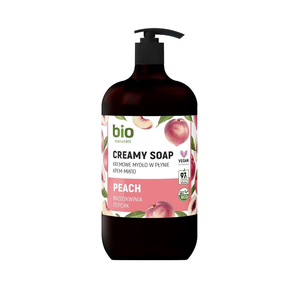 bio-naturell-bio-naturell-peach-moisturizing-liquid-soap-for-hands-946-ml-1775718265 Bio Naturell, Bio Naturell, Perzik, Hydraterend, Vloeibare zeep, Voor handen, 946 ml - Afbeelding 1