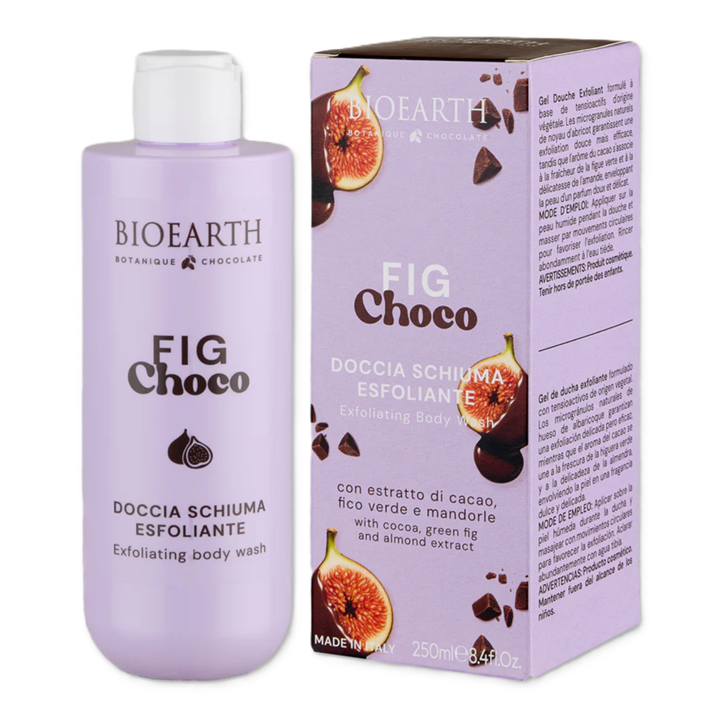 bioearth-mint-choco-cleansing-exfoliating-shower-gel-for-all-skin-types-250-ml-1786091488 Bioearth, Fig Choco, Cleansing & Exfoliating, Douchegel, Voor alle huidtypes, 250 ml - Afbeelding 1