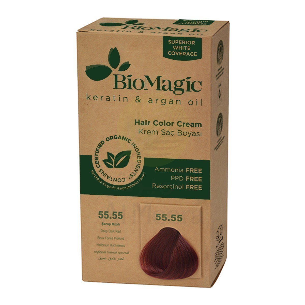 biomagic-biomagic-keratin-argan-oil-permanent-hair-dye-55-55-250-ml-tester-1763553293 Biomagic, Biomagic, Keratin & Argan Oil, Permanente haarkleuring, 55.55 , 250 ml *Tester - Afbeelding 1