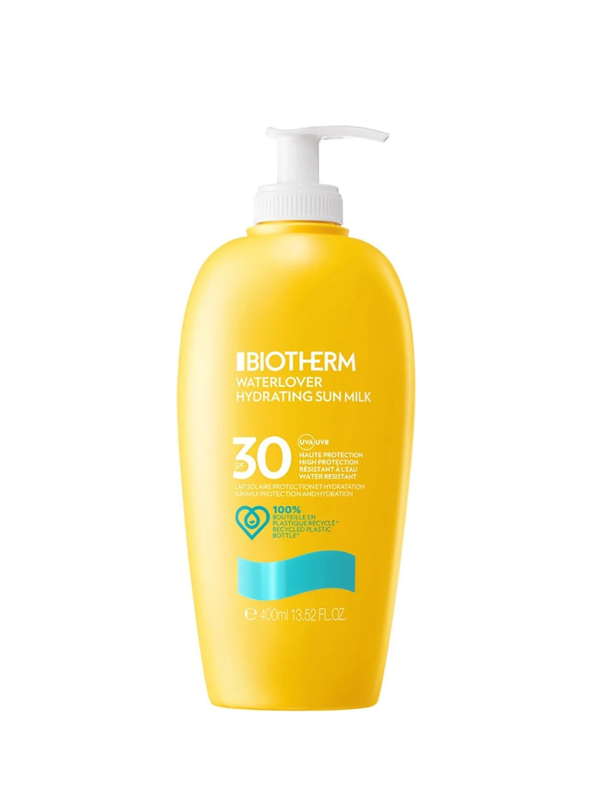 biotherm-sun-paraben-free-hydration-sunscreen-milk-face-and-body-spf-30-400-ml-1784267435 Biotherm, Waterlover, Hydrating, Sunscreen Milk, For Face & Body, SPF 30, 400 ml - Afbeelding 1